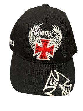 West coast choppers Las Vegas adjustable Velcro strapped black baseball hat